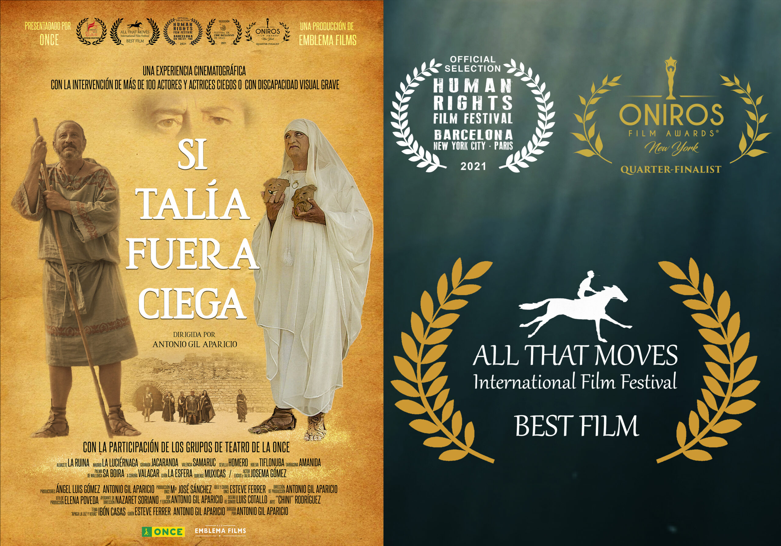 Si Talía fuera ciega premio al mejor mediometraje en el «All that Moves International Film Festival»