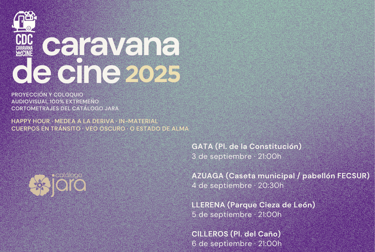 La Junta de Extremadura lleva la Caravana de Cine 2025 a la Sierra de Gata y a la Campiña Sur
